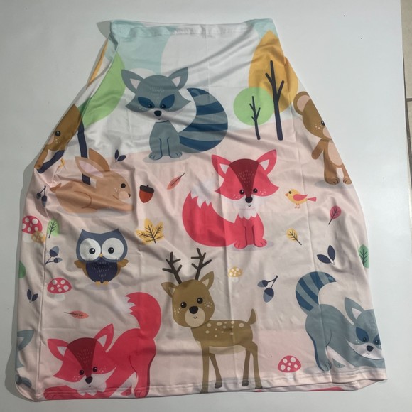 Baby animals printed nursing cover. Car seat stroller cover One size - Picture 4 of 5